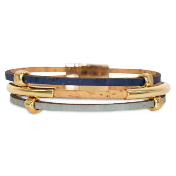 Armband aus Kork «Azul Claro»