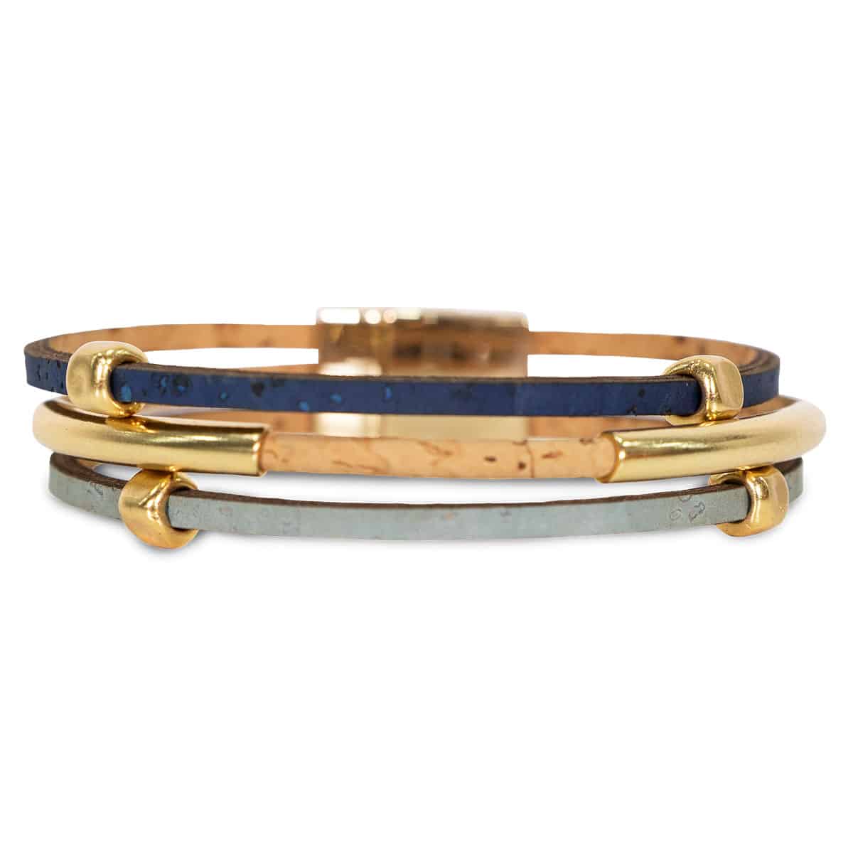 Armband aus Kork «Azul Claro»