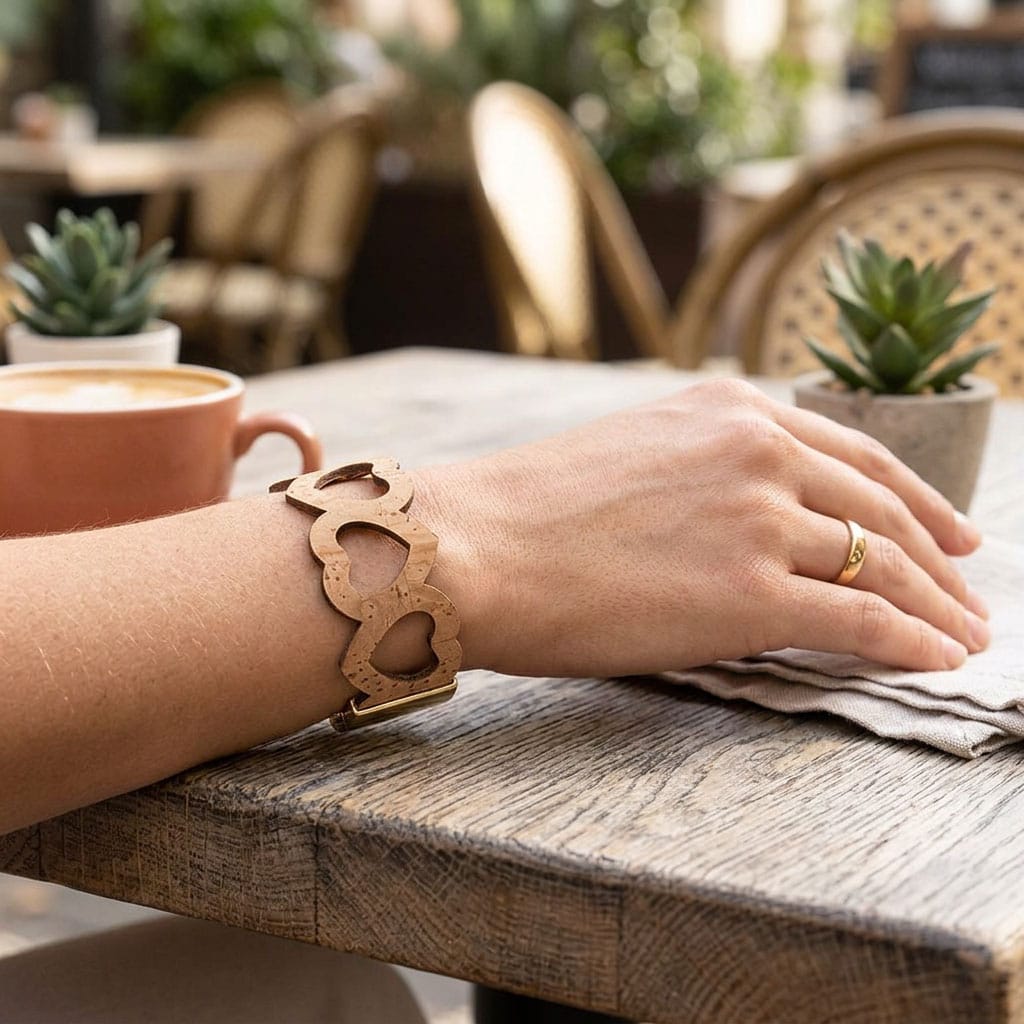 Armband aus Kork «Big Hearty»