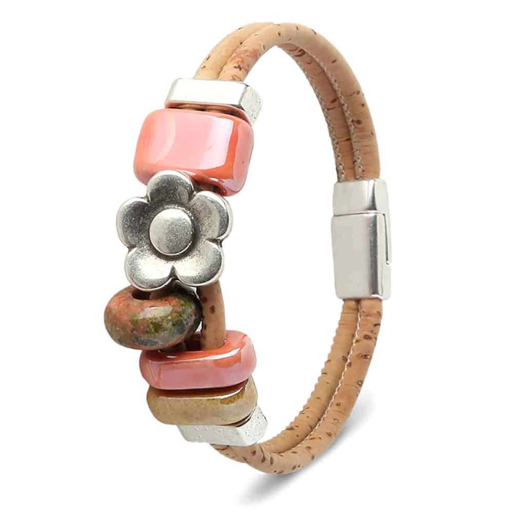 Armband aus Kork «Ceramica Coral»