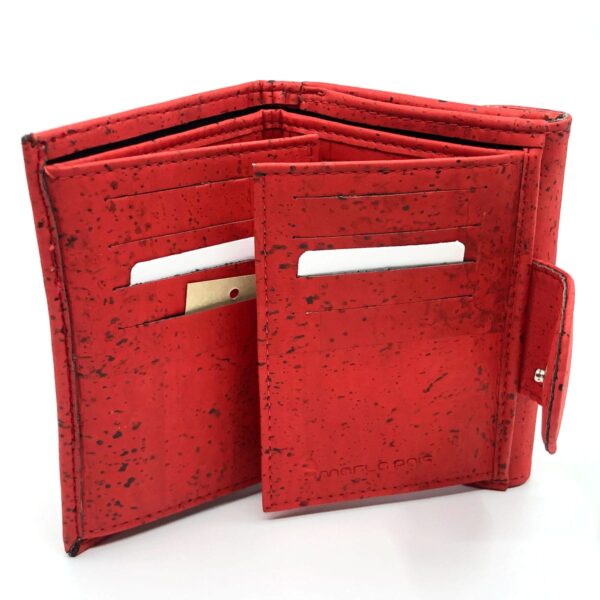 Geldbörse aus Kork «Moeda» rot