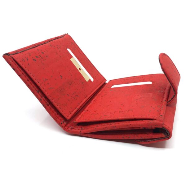 Geldbörse aus Kork «Moeda» rot