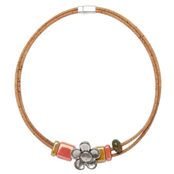 Halskette aus Kork «Ceramica Coral»