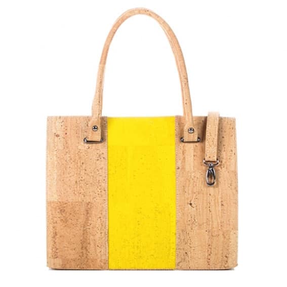 Handtasche «Sansibar» gelb aus Kork