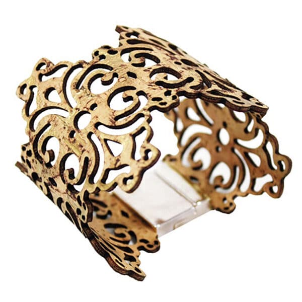 Kork-Armband «Pattern Silver»