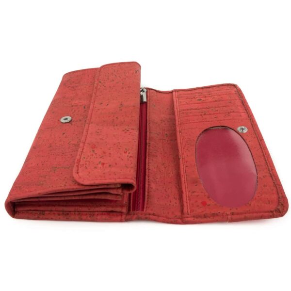 Kork Geldbeutel «Maja» rot mit RFID-Schutz