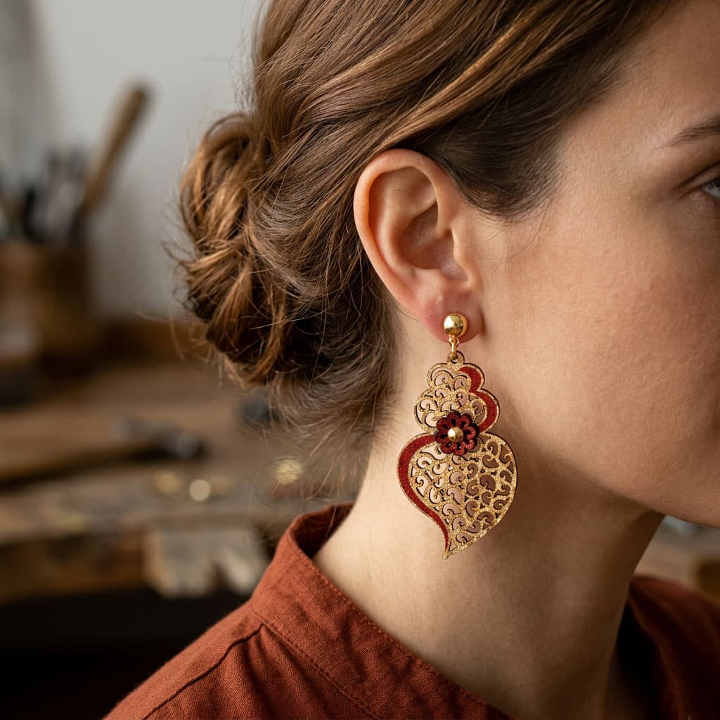 Kork-Ohrringe «Heartical»