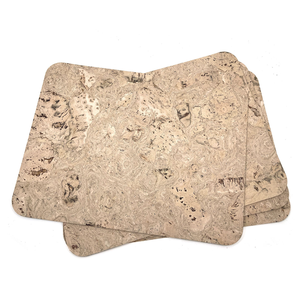 Kork-Tischsets «White» (4er-Set)