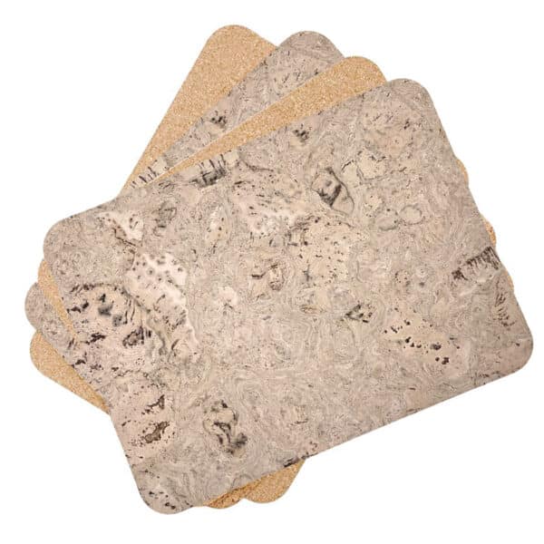 Kork-Tischsets «White» (4er-Set)