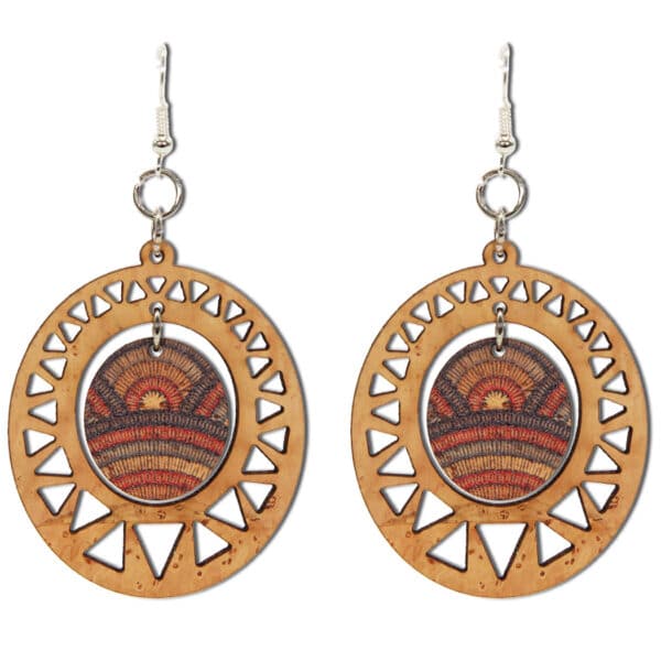 Ohrringe aus Kork «Ethnic»