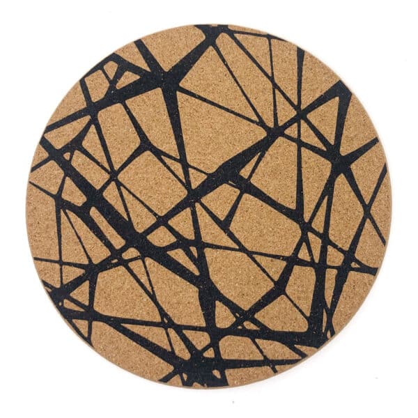 Pfannenuntersetzer «Scribble» (rund) aus Kork