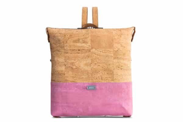 Rucksack «Geometric» rosa aus Kork