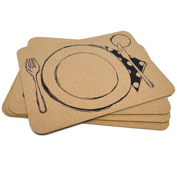 Tischsets «Table» aus Kork (4er-Set)